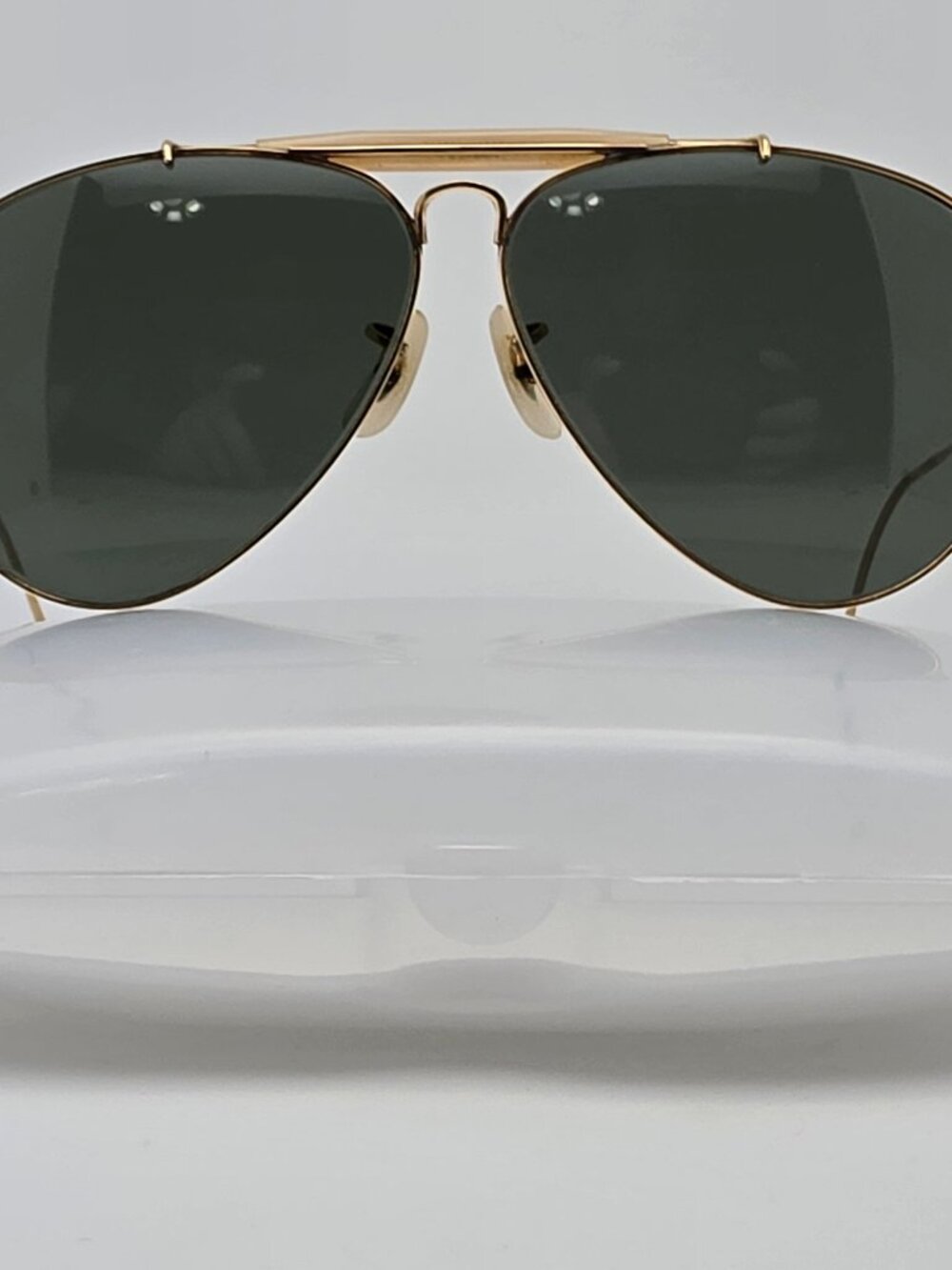Ray-Ban B&L Outdoorsman 10K GF Gold Frame G15 Green Lens Aviator Sunglasses 58mm